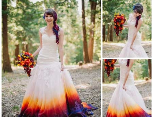 Dip Dye Wedding Dress for your Wedding in Spain